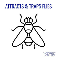TERRO® Fly Magnet® Sticky Fly Paper Trap - 4 Pack